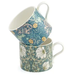 Morris & Co 2 Piece 340ml Porcelain Mug Set - Seaweed & Pimpernel