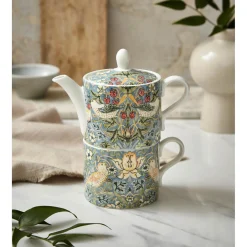 Morris & Co Porcelain Tea For One - Strawberry Thief