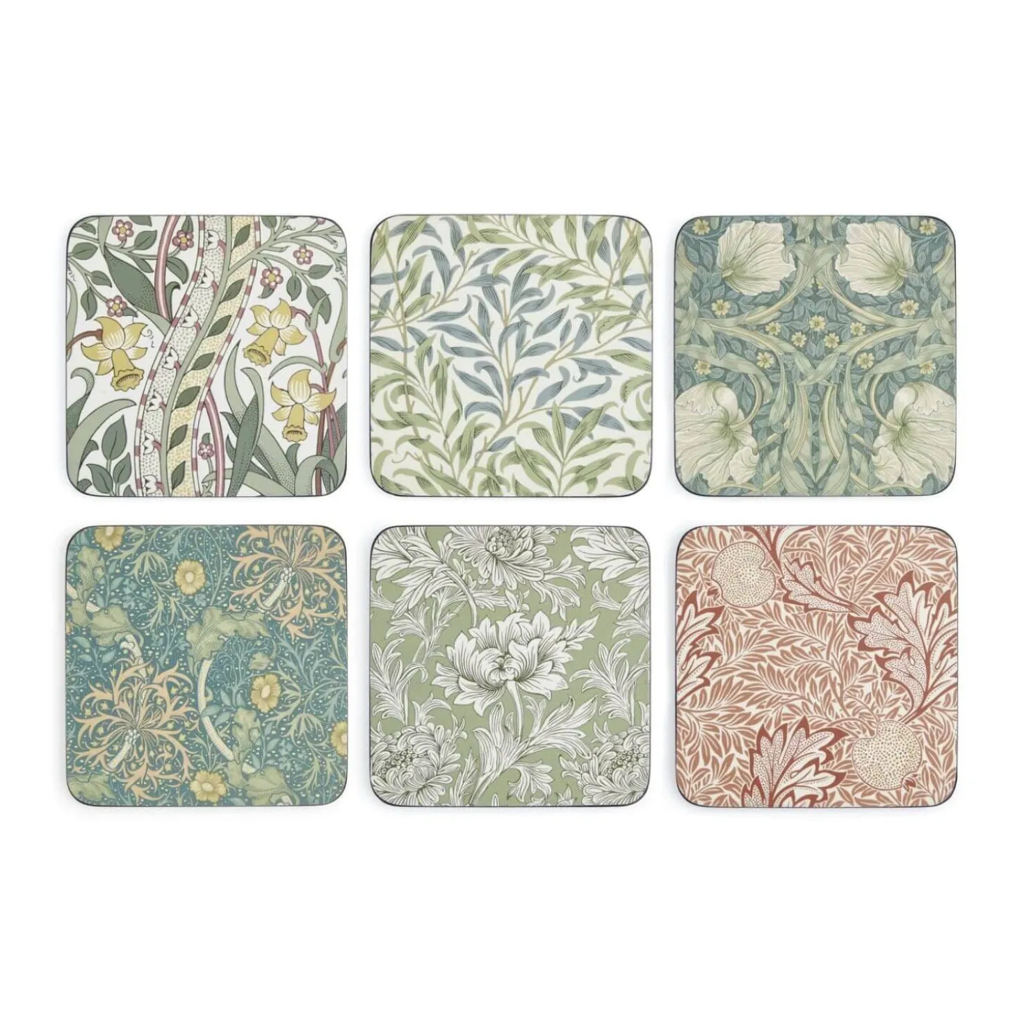 Morris & Co Set of 6 Coasters - Assorted