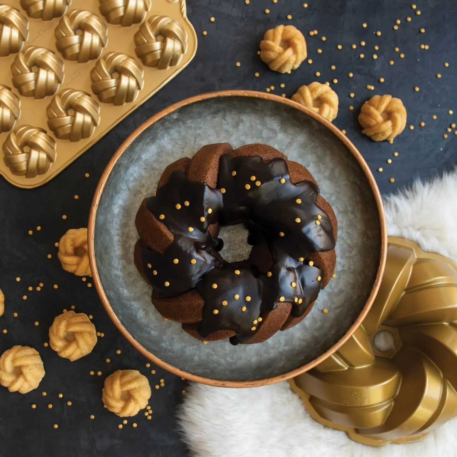 Nordic Ware Braided Bundt Pan - Gold