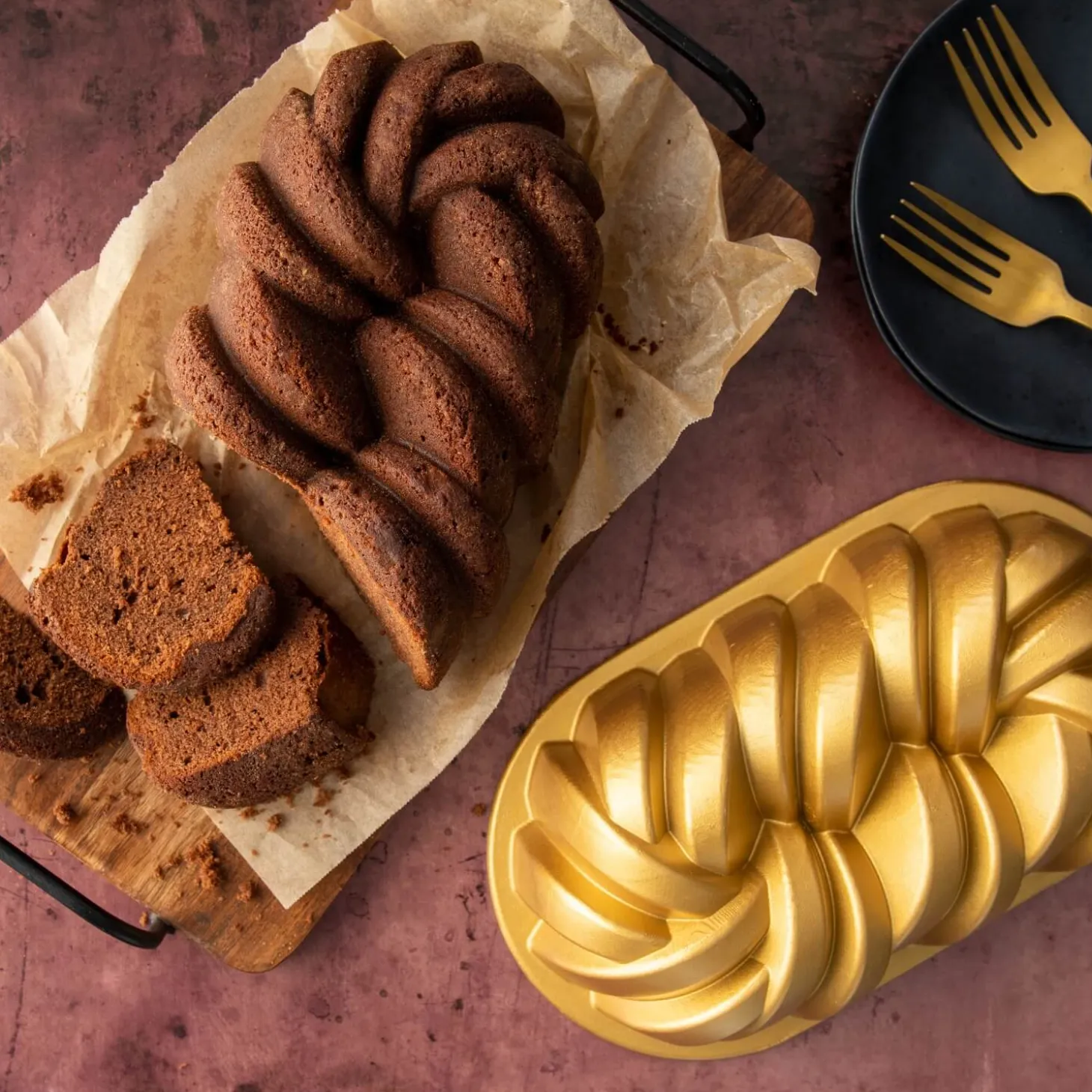 Nordic Ware Braided Loaf Pan - Gold