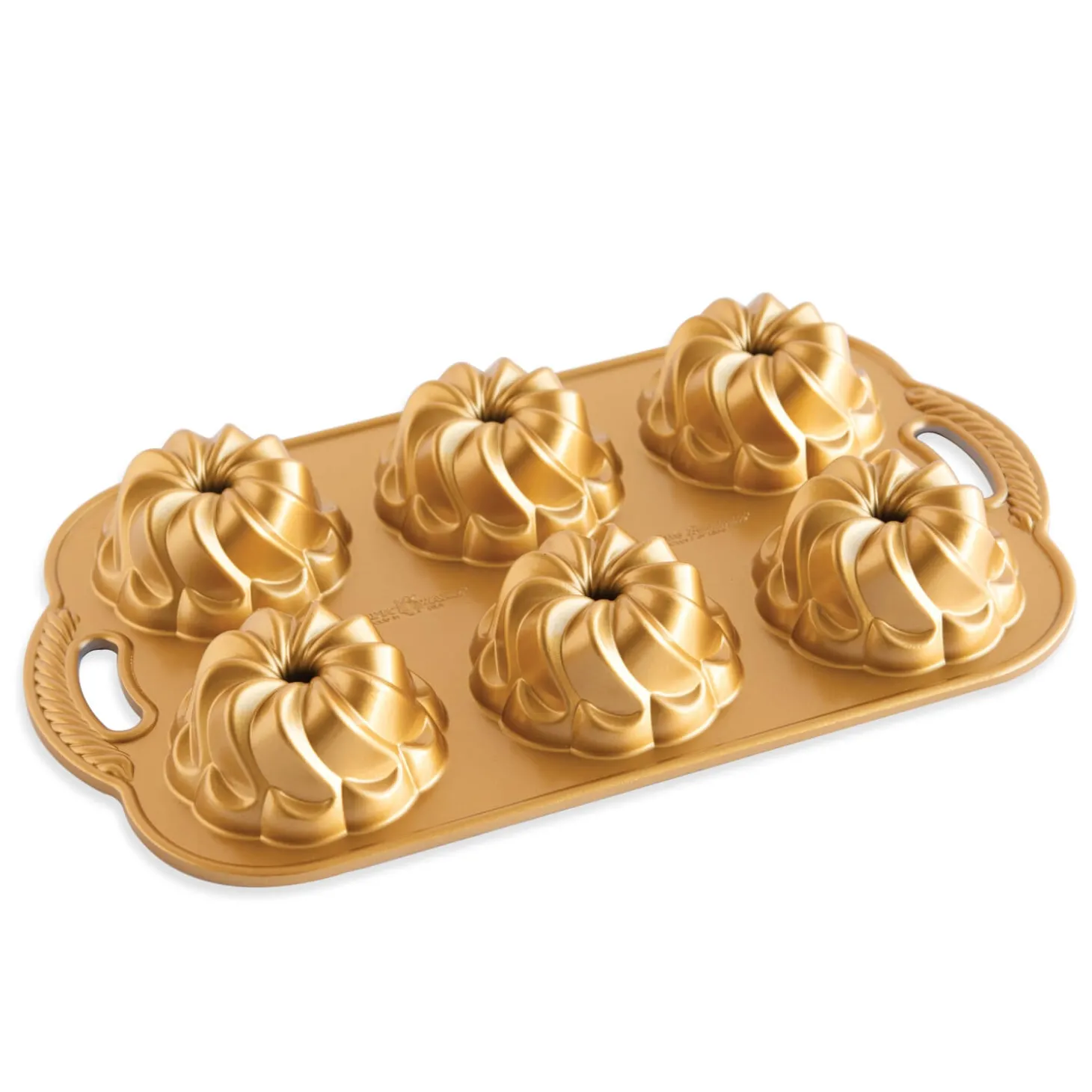 Nordic Ware Pirouette Bundtlette Pan - Gold