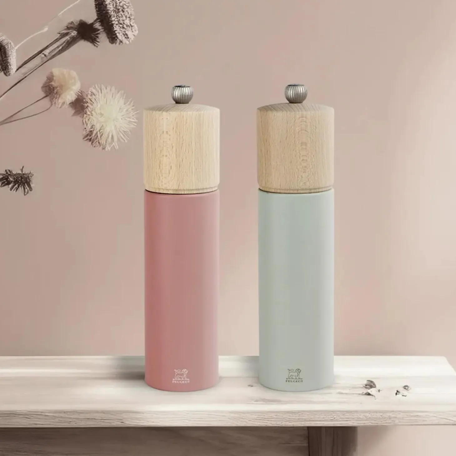 Peugeot Boreal 21cm Beech Salt Mill - Sage Green