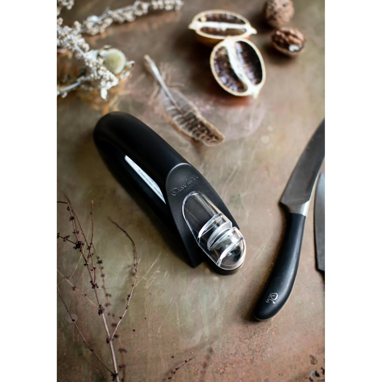 Robert Welch Professional V Angle 7-Piece Knife Block & Signature Handheld Sharpener Set