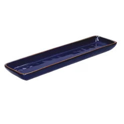 Rose & Tulipani Concerto Cobalto Indigo Blue Rectangular Tray - 32cm x 8cm
