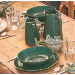 Rose & Tulipani Concerto Verde Bosco Forest Green Salad Bowl - 26cm