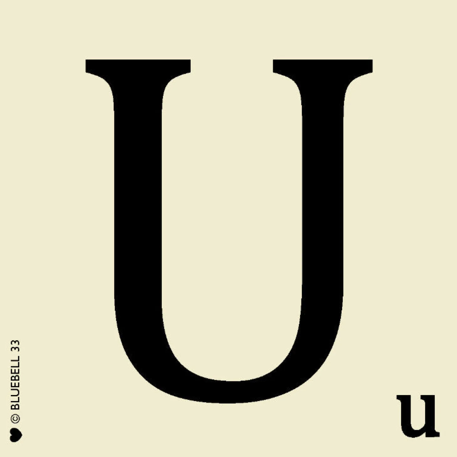 Scrabble Letter U Placemat