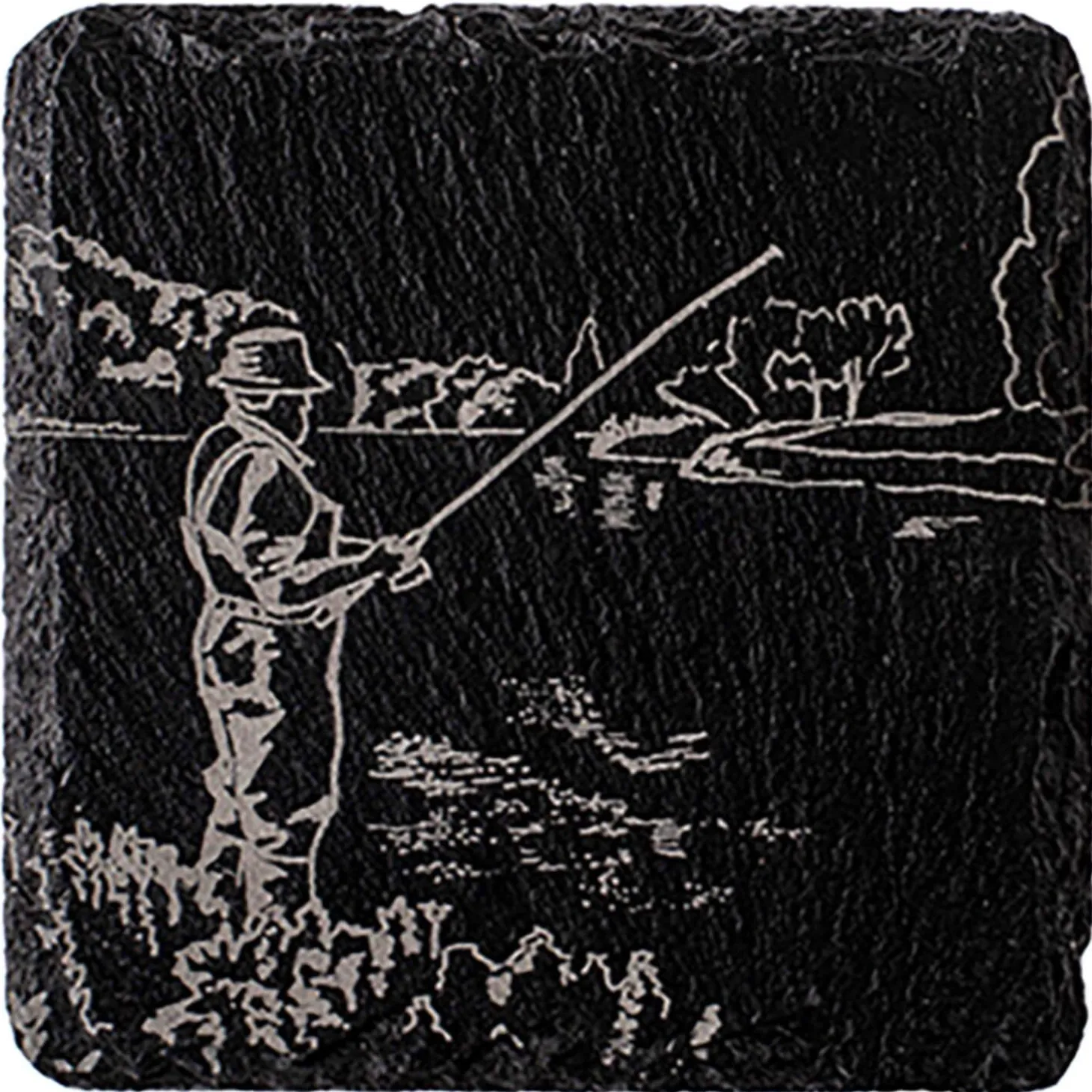 Selbrae House Slate Coaster - Fishing