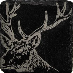 Selbrae House Slate Coaster - Stag