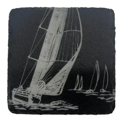 Selbrae House Slate Coaster - Yachting