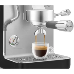 Smeg EMC02BLMUK Mini Pro Espresso Coffee Machine - Matte Black