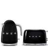 Smeg Jug Kettle & 2 Slice Toaster Set - Black