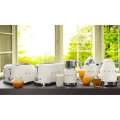Smeg Jug Kettle & 2 Slice Toaster Set - Cream