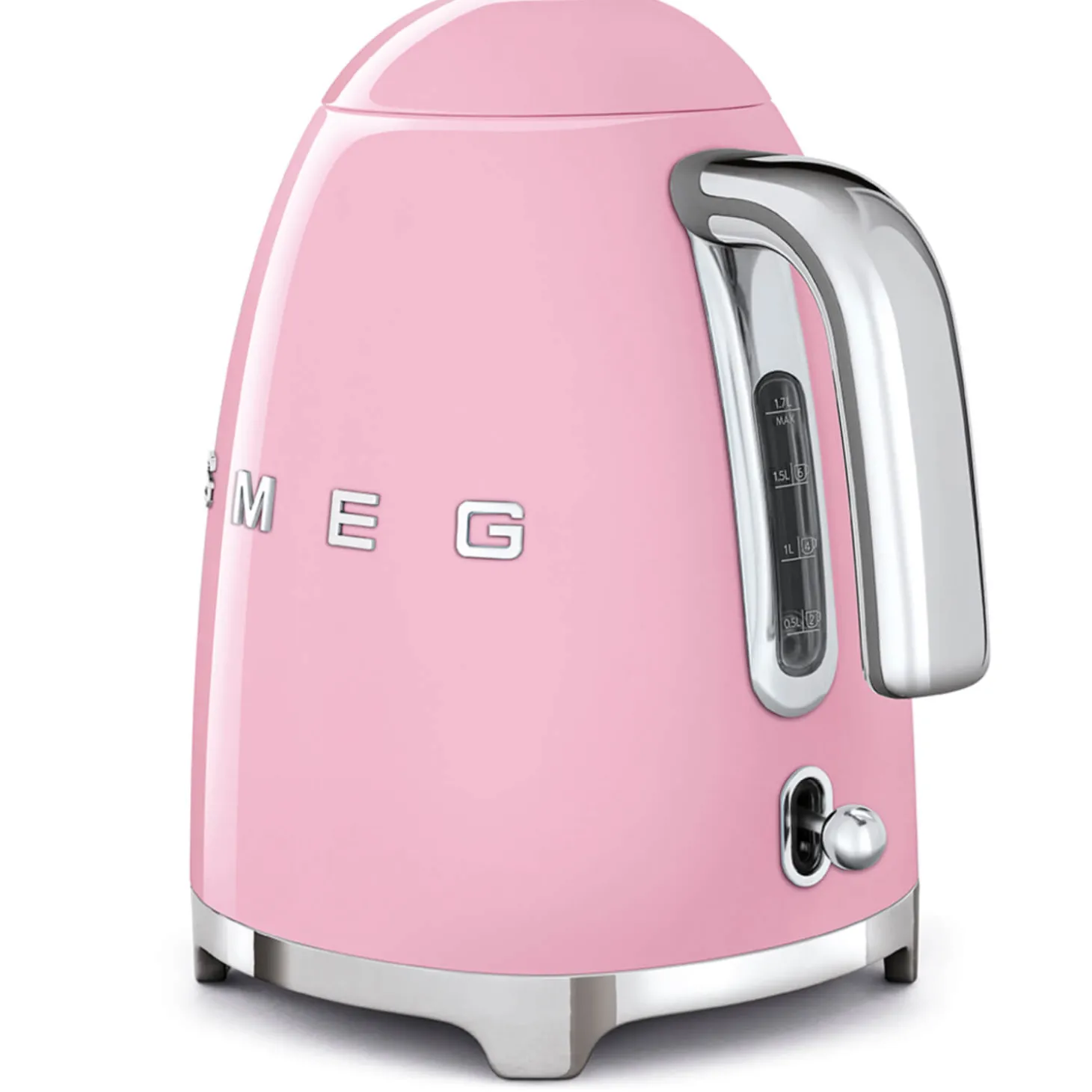 Smeg Jug Kettle & 2 Slice Toaster Set - Pink
