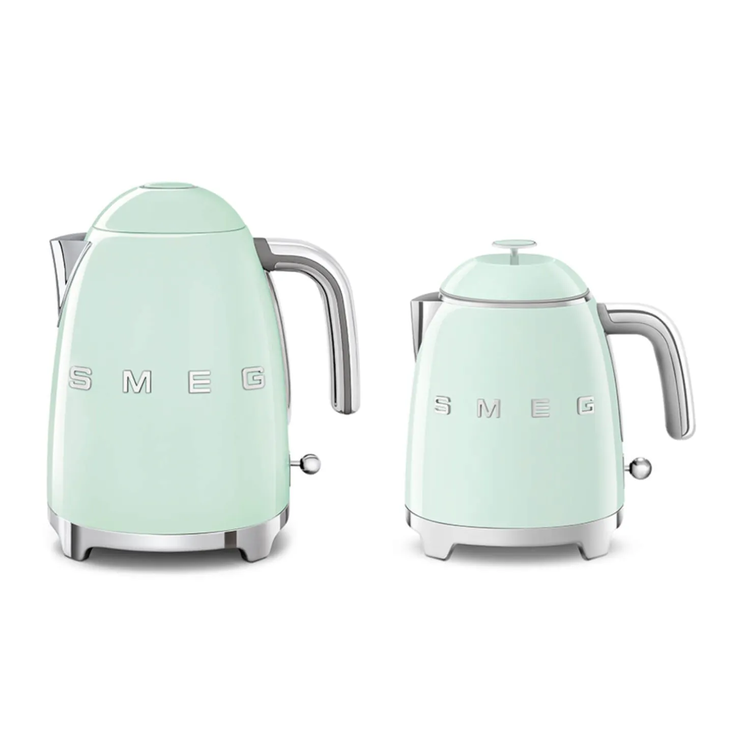 Smeg Mini Kettle & 2 Slice Toaster Set - Pastel Green