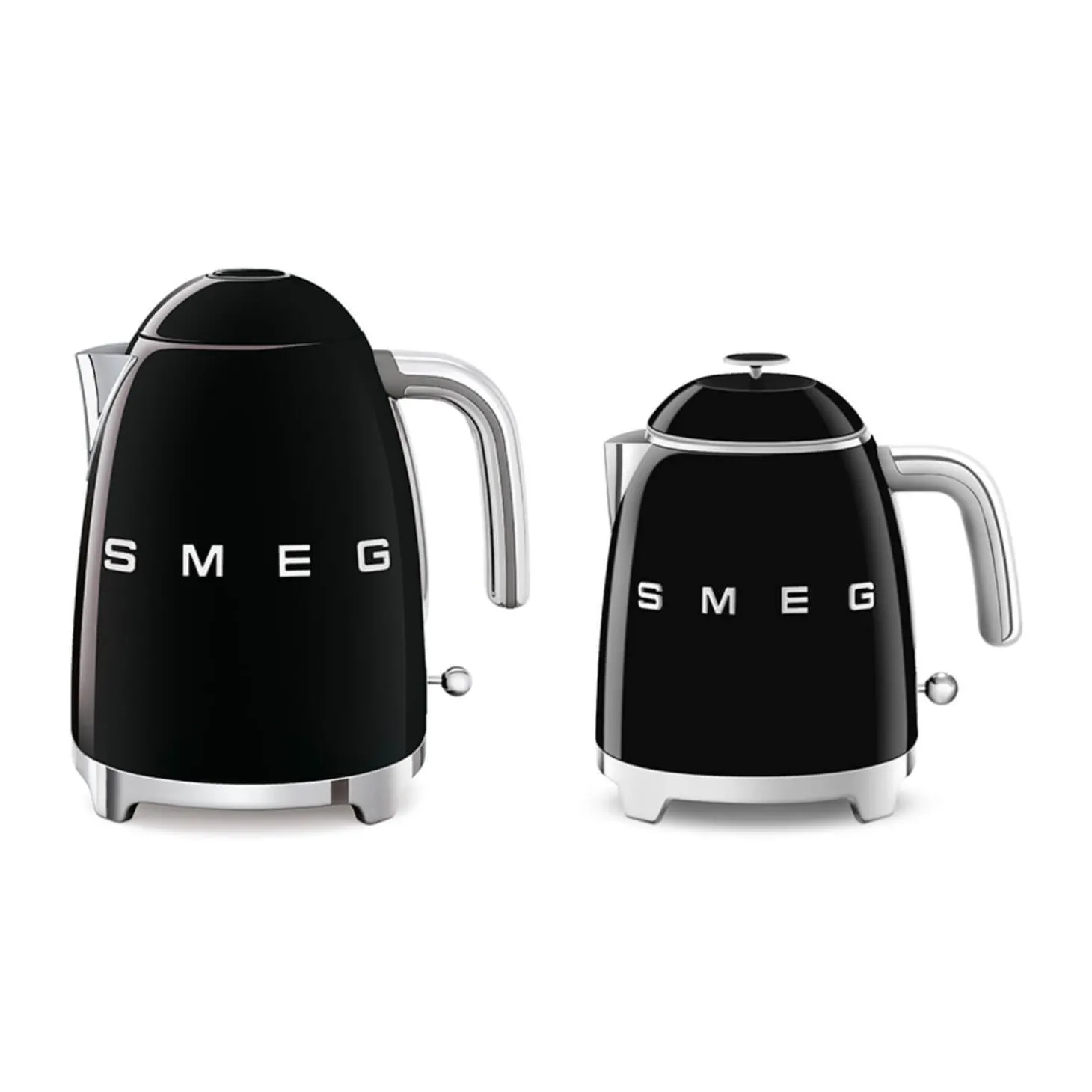 Smeg Mini Kettle & 2 Slice Toaster Set - Black