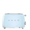 Smeg 50's Style Retro TSF01 2 Slice Toaster - Pastel Blue