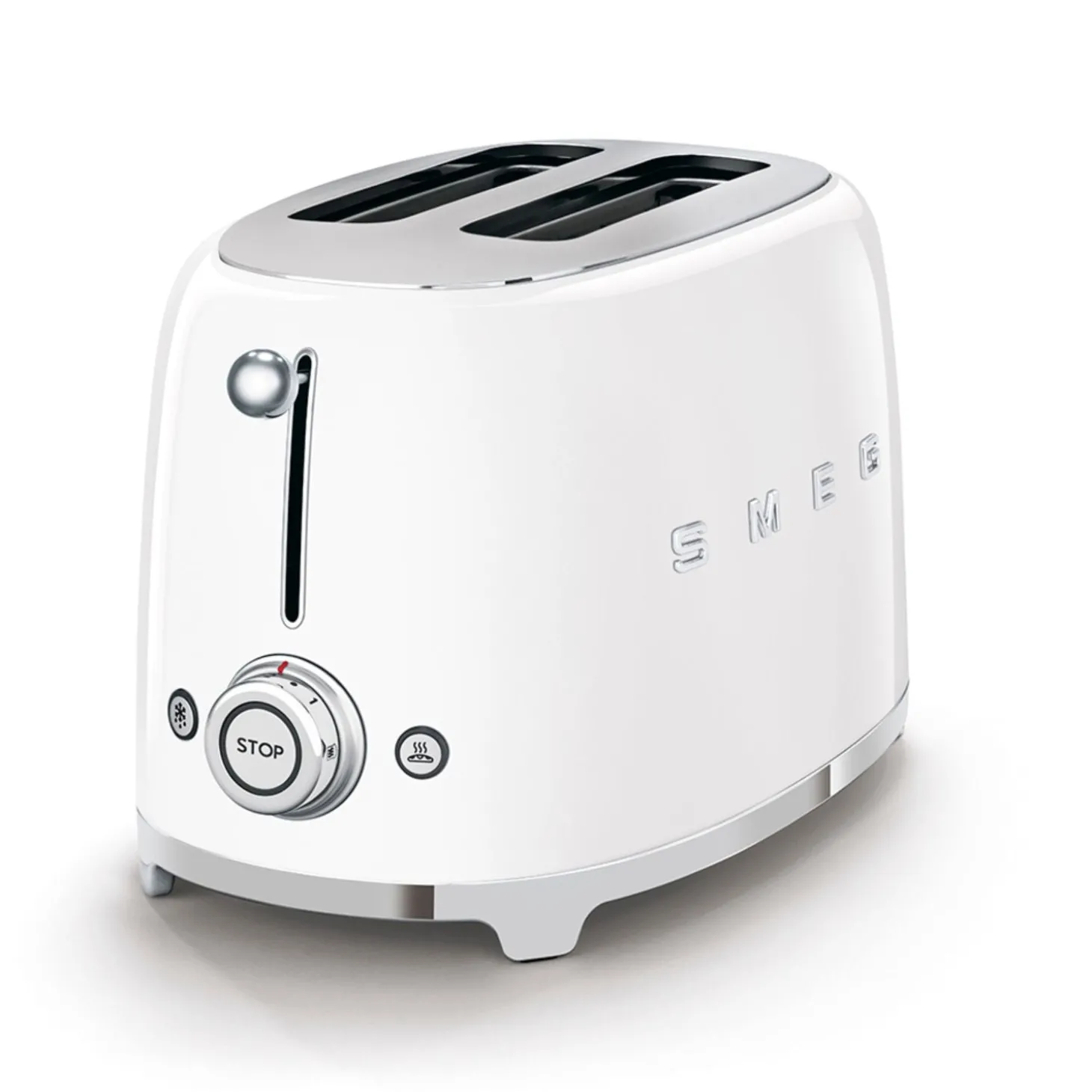 Smeg 50's Style Retro TSF01 2 Slice Toaster - White