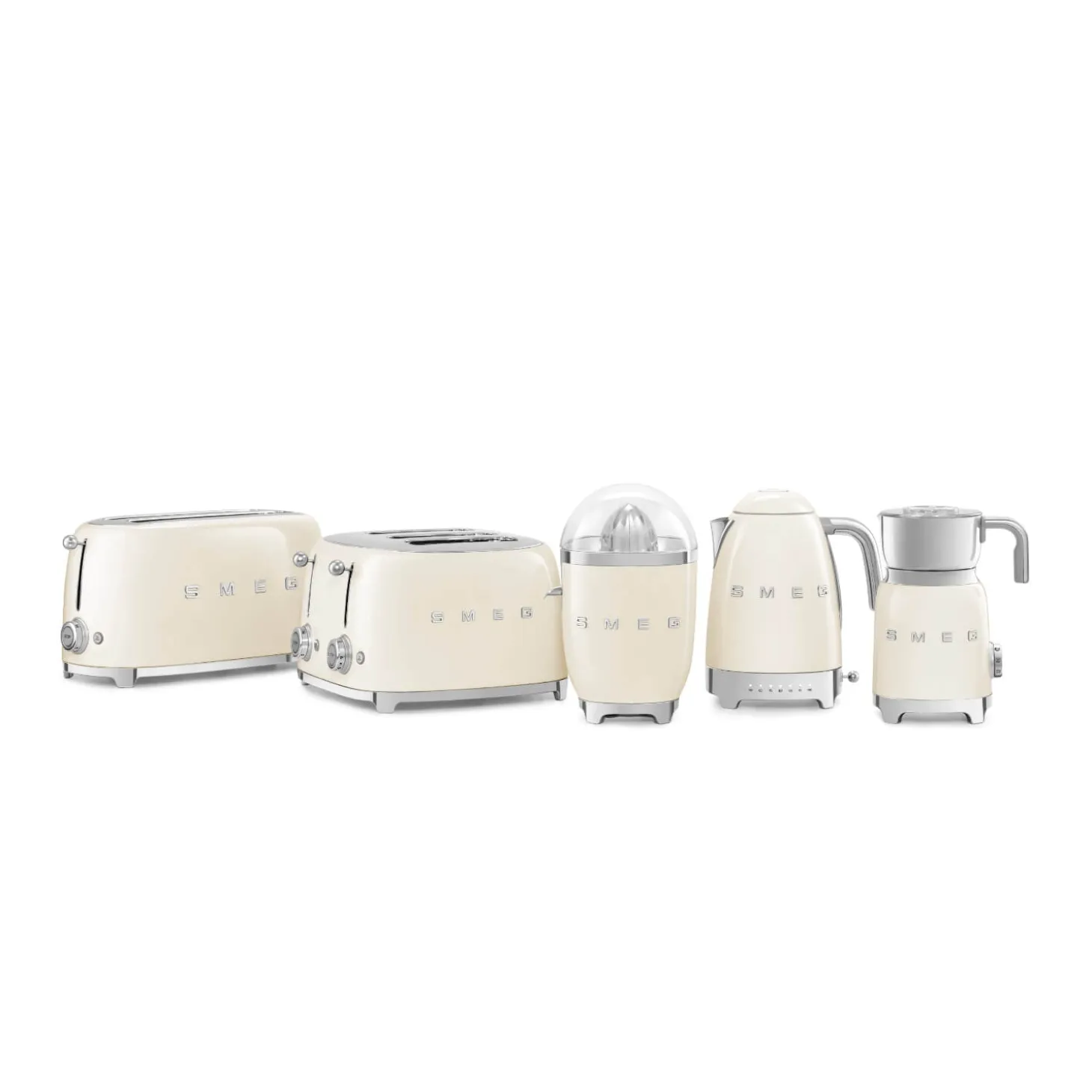 Smeg 50's Style Retro TSF03 4 Slice Toaster - Cream