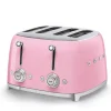 Smeg 50's Style Retro TSF03 4 Slice Toaster - Pink