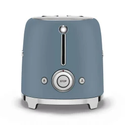 Smeg 50's Style Retro TSF01 2 Slice Toaster - Matte Storm Blue