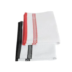Stow Green 100% Cotton Mayfair Tea Towel - Black or Red