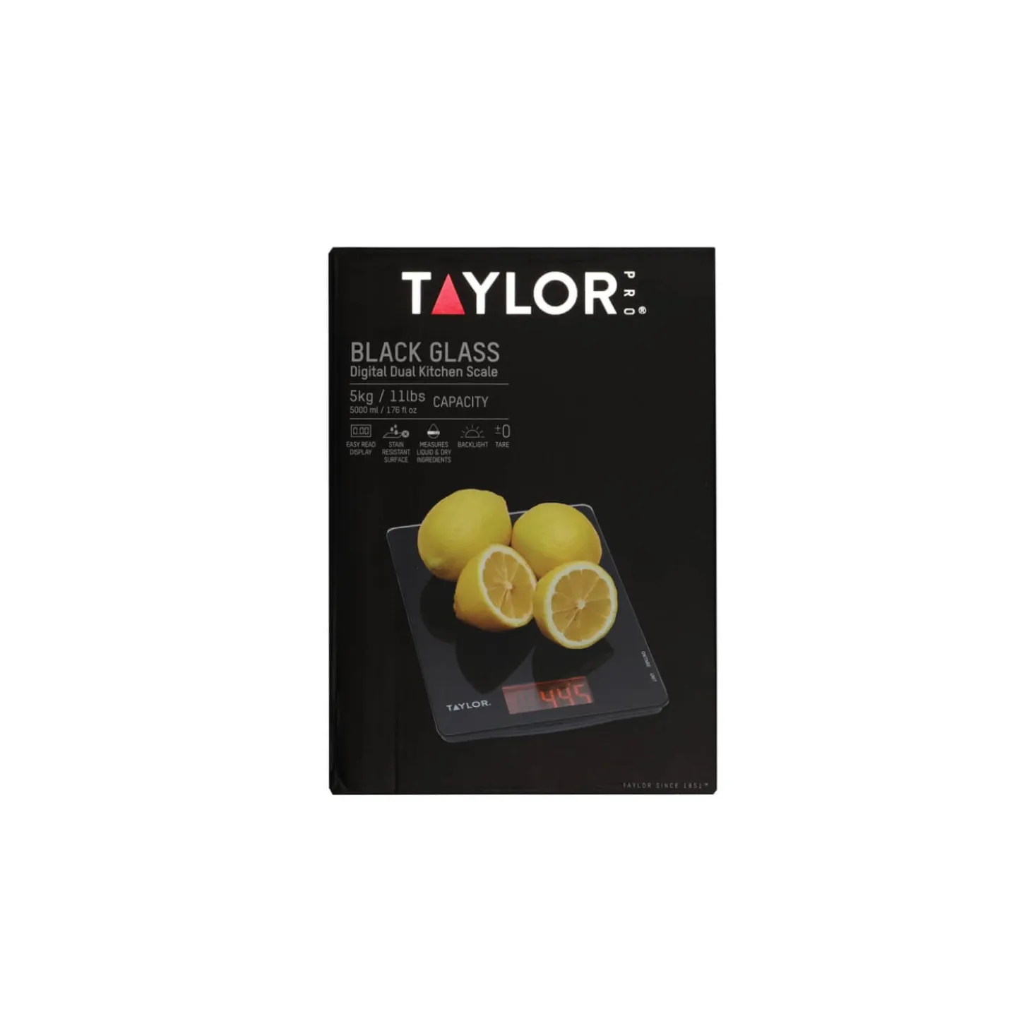 Taylor Pro Scale Digital Dual 5kg Glass Kitchen Scale - Black