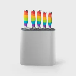 Taylor's Eye Witness 5-Piece Kitchen Knife Block Set - Rainbow