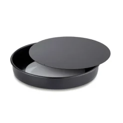 Tower Precision Plus Carbon Steel 23cm Round Non-Stick Loose Base Sandwich Tin - Black