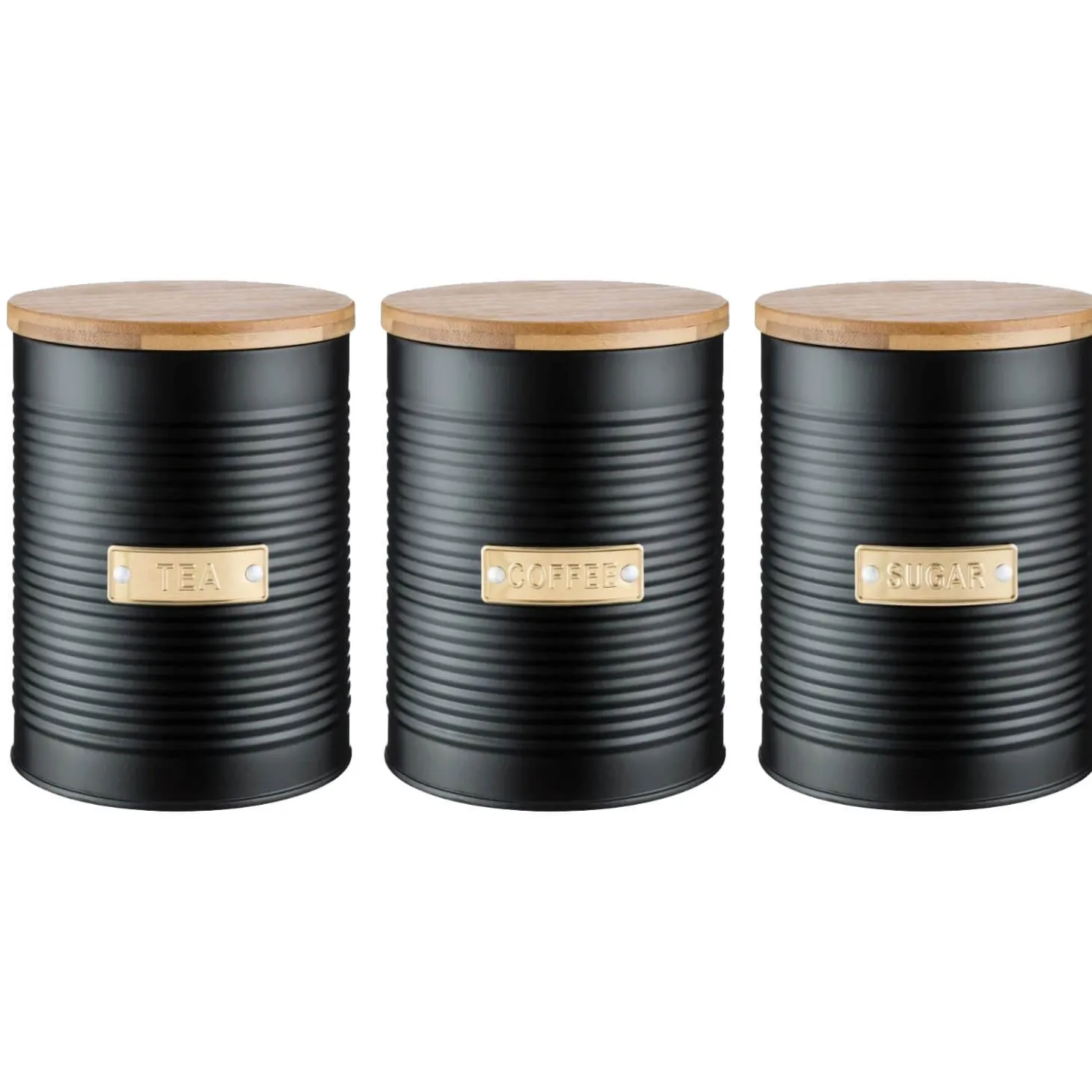 Typhoon Living 3 Piece Canister Set - Otto Black