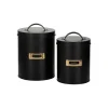 Typhoon 2-Piece Round Storage Canisters - Otto Black