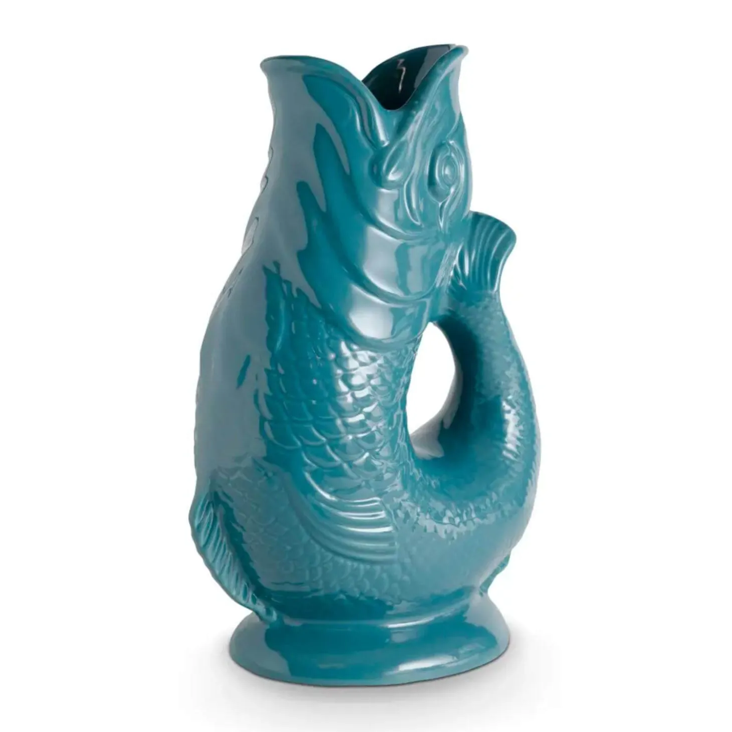 Wade Fish Earthenware 1.2 Litre Gluggle Jug - Agave