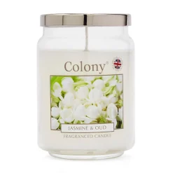 Wax Lyrical Colony Large Scented Candle Jar - Jasmine & Oud