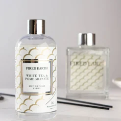 Wax Lyrical Fired Earth Reed Diffuser 200ml Refill - White Tea & Pomegranate