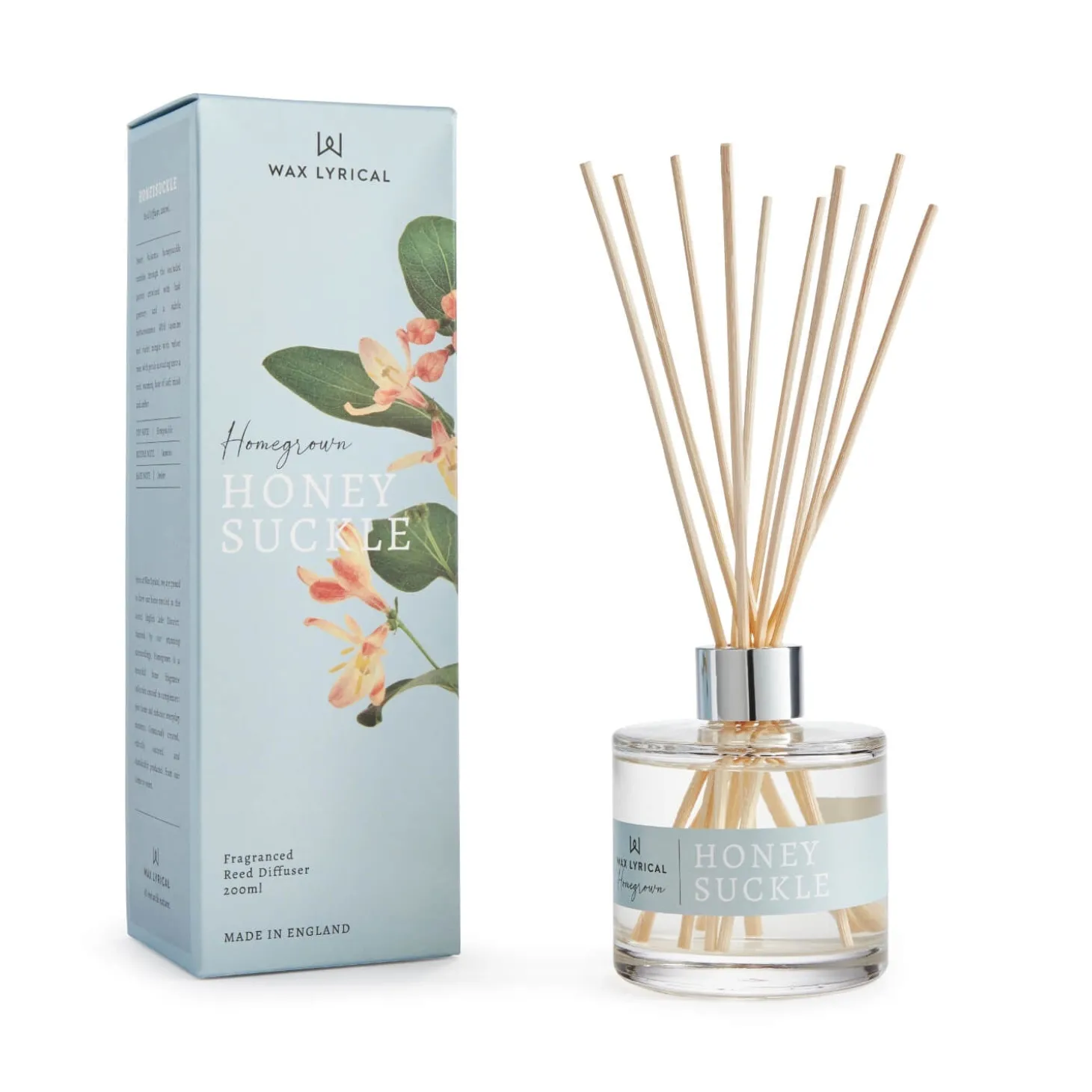 Wax Lyrical Homegrown 200ml Reed Diffuser - Honeysuckle