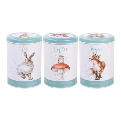 Wrendale Designs by Hannah Dale 3 Piece Tin Canister Set - The Country Set