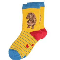 Wrendale Designs By Hannah Dale Childrens 9 to 12 Bamboo Socks - Dachshund