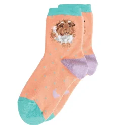 Wrendale Designs By Hannah Dale Childrens 9 to 12 Bamboo Socks - Grinny Pig
