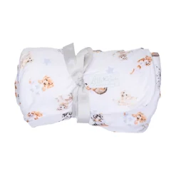 Wrendale Designs by Hannah Dale Little Wren Baby Blanket - Little Paws - Dog
