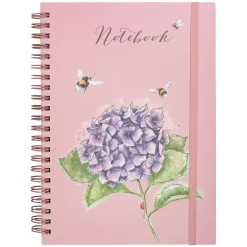 Wrendale Designs by Hannah Dale A4 Spiral Notebook - Hydrangea Bee