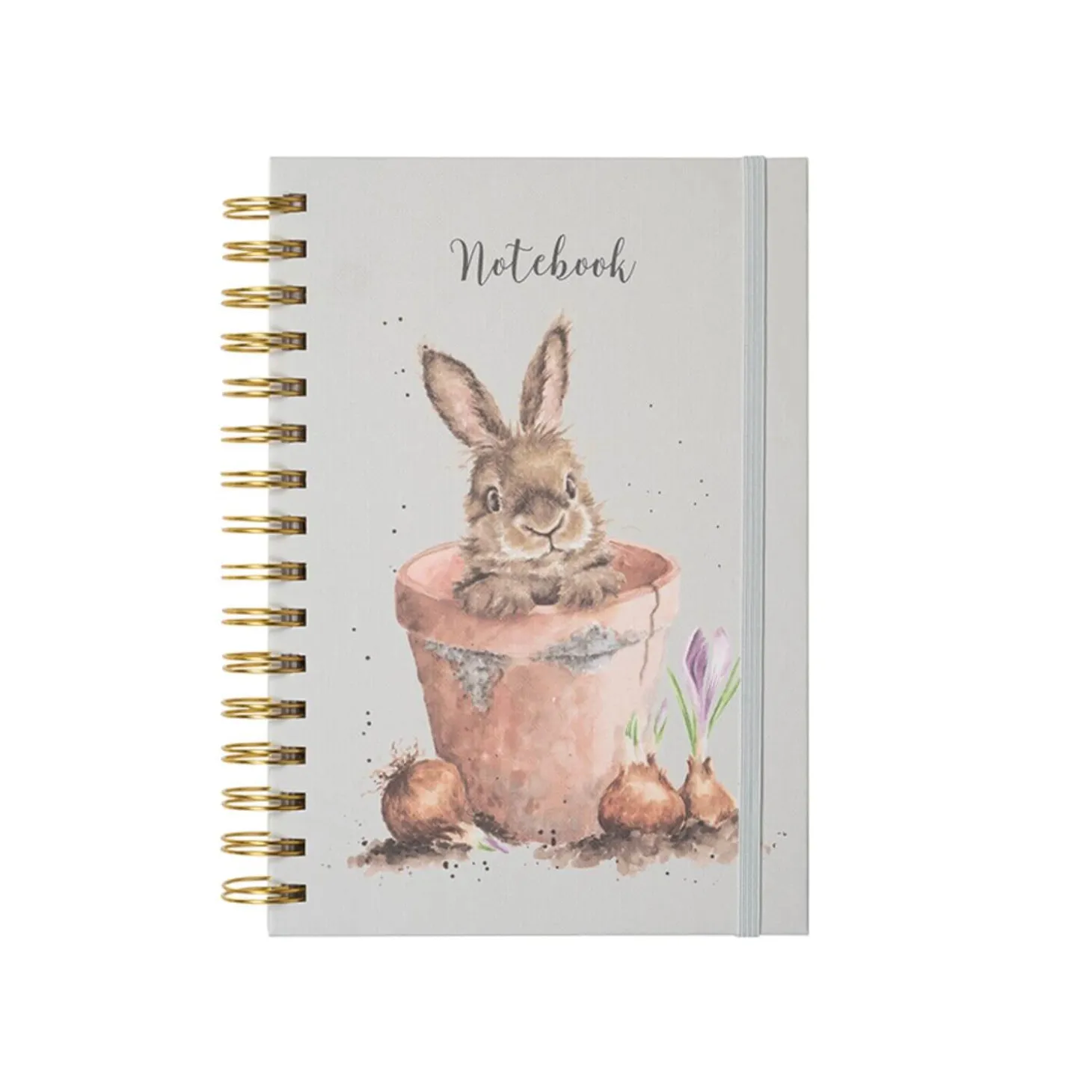 Wrendale Designs by Hannah Dale A5 Notebook - The Flower Pot - Rabbit