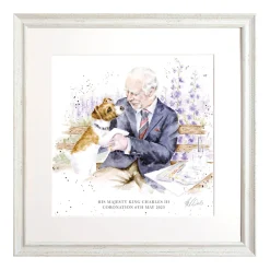 Wrendale Designs by Hannah Dale Coronation Large Print - White Frame