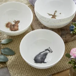 Wrendale Designs by Hannah Dale 4-Piece Deep Bowl Set - Woodland Animals