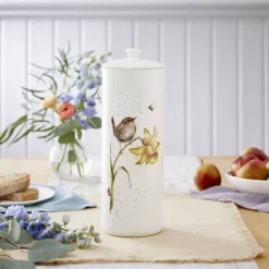 Wrendale Designs by Hannah Dale Bone China Tall Storage Jar - The Birds & The Bees