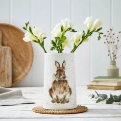 Wrendale Designs by Hannah Dale Fine China Vase - Daisy Rabbit
