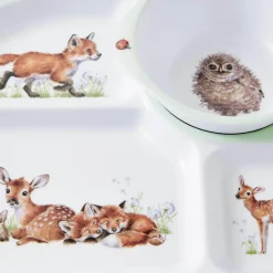 Wrendale Designs Little Wren Melamine Divided Plate & Bowl Set