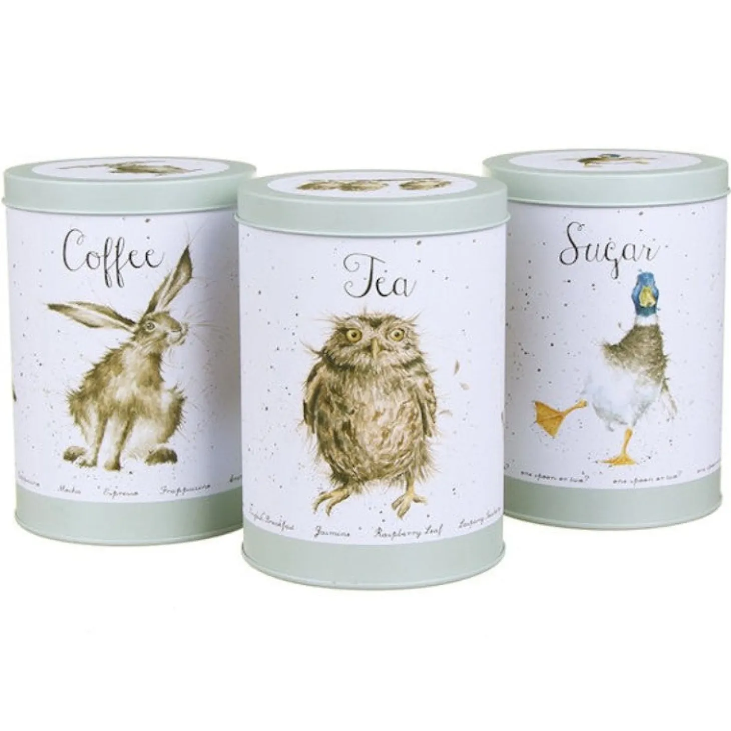 Wrendale Designs 3 Piece Tin Canister Set
