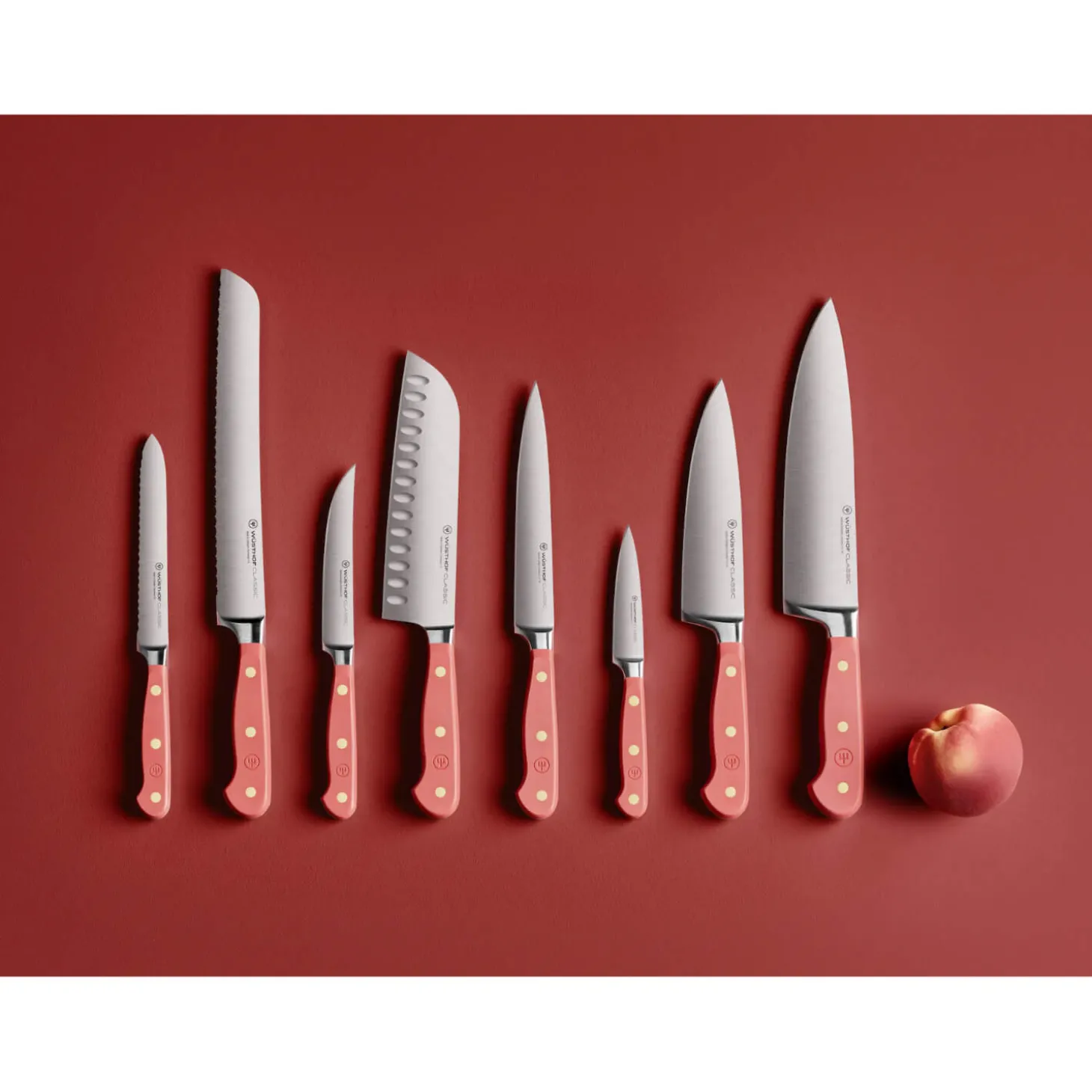 Wusthof Classic 23cm Bread Knife - Coral Peach