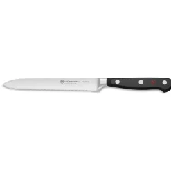 Wusthof Classic 14cm Serrated Utility Knife - Black