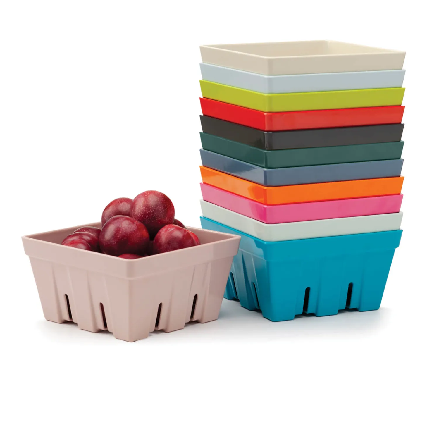 Zeal 19cm Melamine Berry Box & Colander - Red